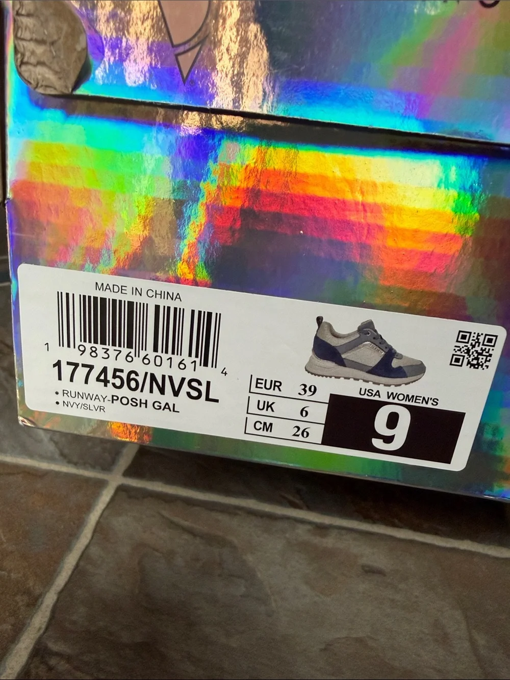 Skechers Blue and Silver Athletic Sneakers